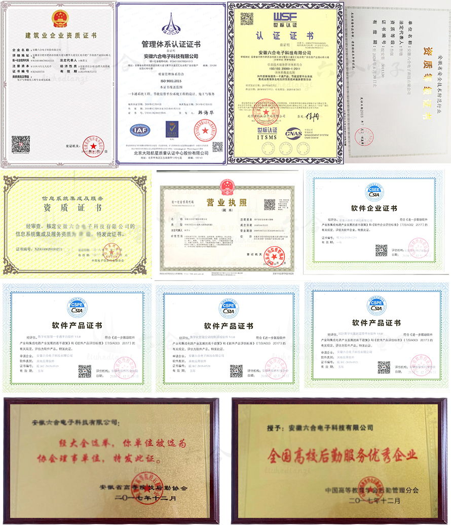 資質(zhì)榮譽_關于我們_安徽六合電子科技有限公司